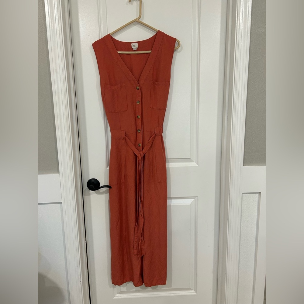 a new day Terracotta Button-Front Romper